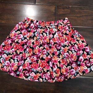Lush Floral Print Skirt